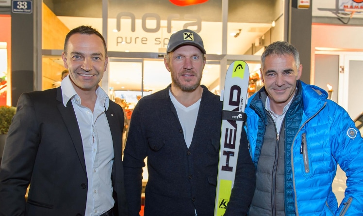   Harald Sauer, Hermann Maier, Christian Clerici © Nora Pure Sports/Tischler