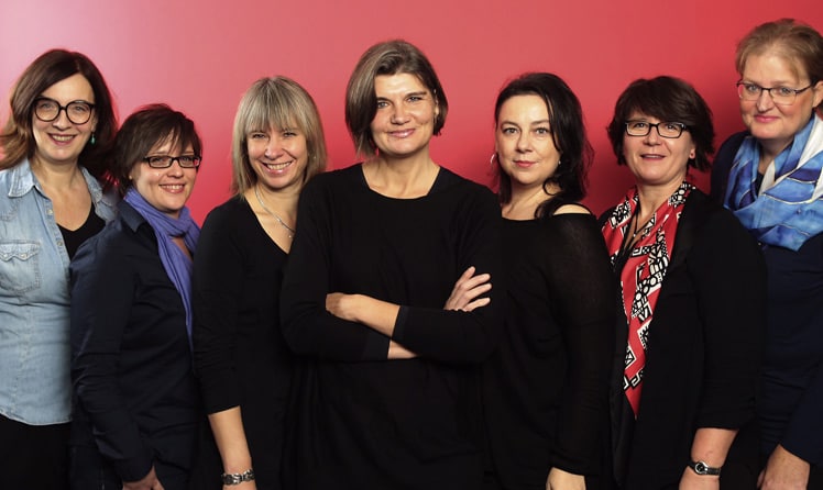 Das Team von Kurier Thema: Dorothe Rainer, Belinda Fiebiger, Susanne Schoberberger,Anja Gerevini, Barbara Stieger, Gabrielle Haller-Gallée und Cordula Puchwein © Kurier/Franz Gruber