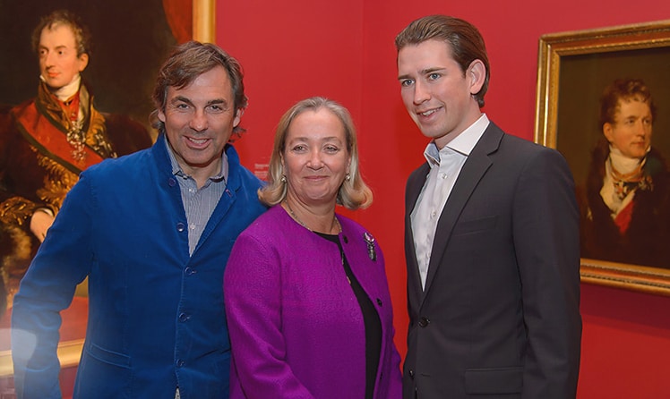 Hubertus Hohenlohe, Agnes Husslein-Arco und Sebastian Kurz © Andreas Tischler