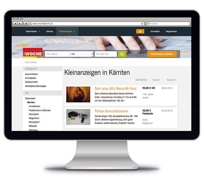 screenshot kleinanzeigenportal