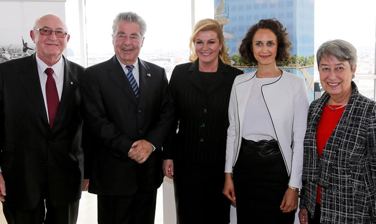 Günter Geyer, Heinz Fischer, Kolinda Grabar-Kitarović, Tanja Deman und Margit Fischer © Wiener Städtische Versicherungsverein/Richard Tanzer 