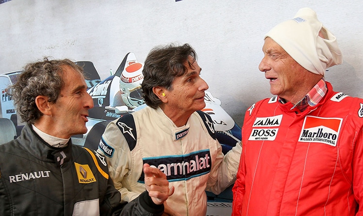 Alain Prost, Nelson Piquet und Niki Lauda (c) GEPA Pictures Red Bull Content Pool