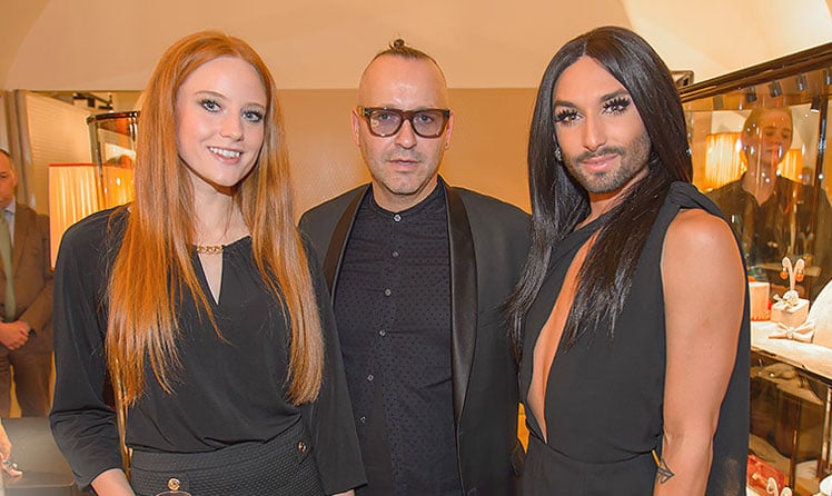 Barbara Meier, Juergen Christian Hoerl und Conchita Wurst © Andreas Tischler