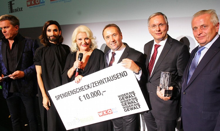 Alfons Haider, Conchita, Marika Lichter, Walter Imp, Alois Stöger und Rudolf Hundstorfer © Peter Hautzinger/APA OTS