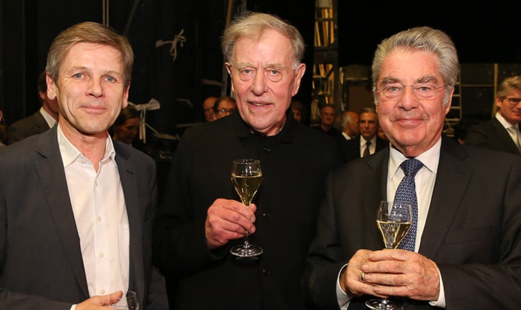 Josef Ostermeyer, Claus Peymann und Heinz Fischer © leadersnet.at/Schiffl