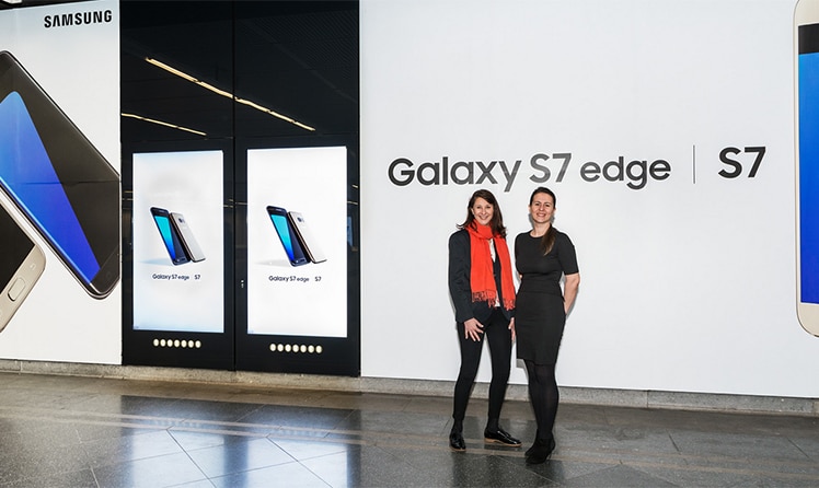 Andrea Groh, Sales Director Gewista und Silvia Colovic, Marketing Samsung (c) Gewista