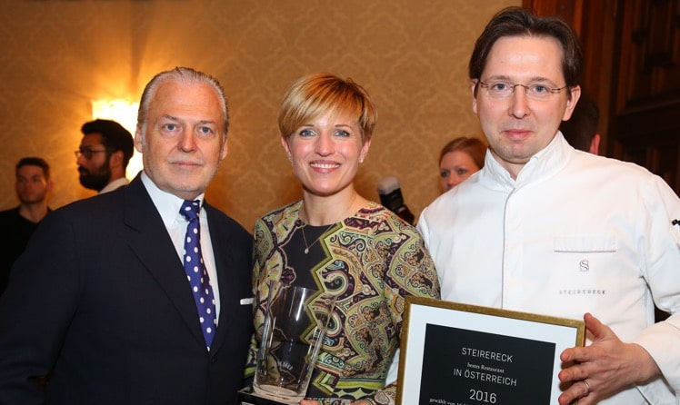 Wolfgang Rosam, Birgit und Heinz Reitbauer © Falstaff Verlag/APA-Fotoservice/Schedl