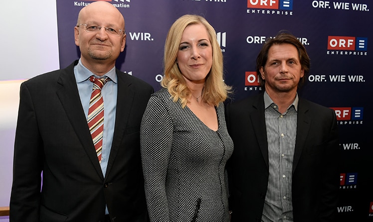 Peter Schöber , Eva Schindlauer und Oliver Böhm © ORF-Enterprise/Thomas Jantzen