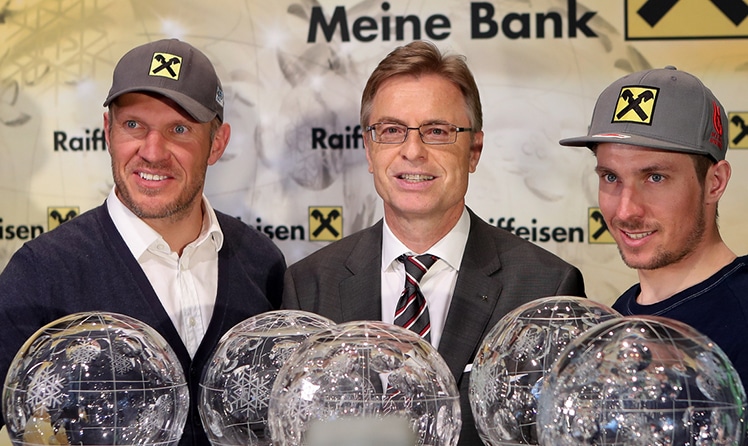 Hermann Maier, Leodegar Pruschak, Marcel Hirscher (c)  GEPA pictures/ Raiffeisen