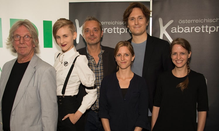 Gerhard Haderer, Lisa Eckhart, Thomas Maurer, Hosea Ratschiller und das Duo RaDeschnig © leadersnet.at/Turecek