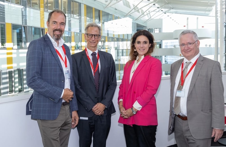 V.l.n.r.: Jürgen Roth,  Volkmar Pflug, Monika Köppl-Turyna und Stephan Schwarzer © Weinwurm Fotografie