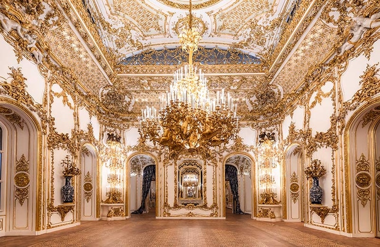 Der prunkvolle Ballsaal im Stadtpalais Liechtenstein ©Palais Liechtenstein/Sebastian Burziwal