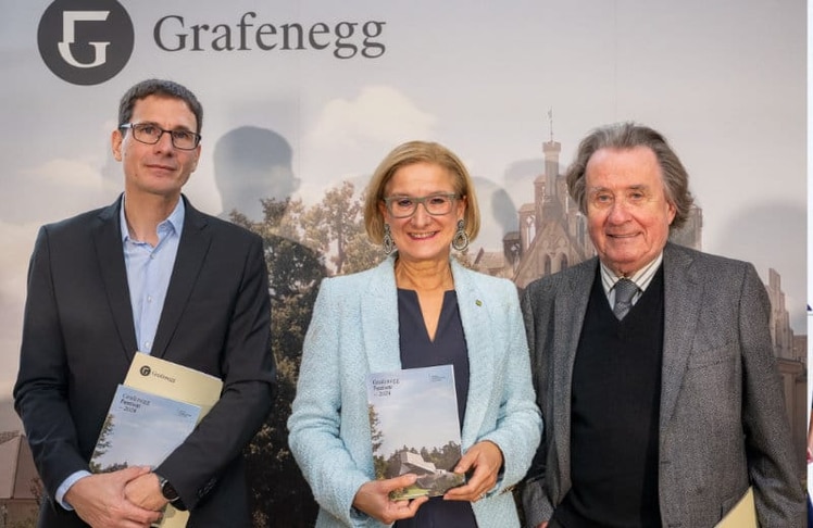 V.l.n.r.: Philipp Stein, Johanna Mikl-Leitner und Rudolf Buchbinder © NLK Burchhart