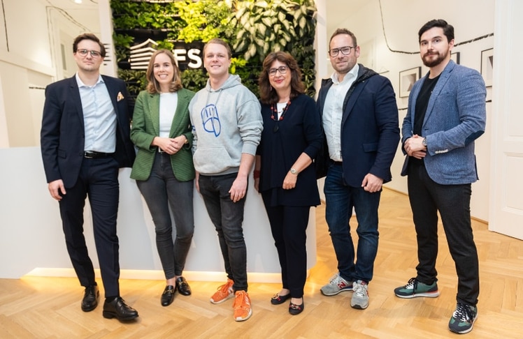 V.l.n.r.: Felix Augustus Kirkovits, Rechtsanwalt FSM Rechtsanwälte, Antonia Beck, Rechtsanwaltsanwärterin FSM Rechtsanwälte, Dominik Semmler, Head of Customer Success bei GoStudent, Astrid Valek, Head of Marketing, Business Development & PR FSM Rechtsanwälte, Ben Ruschin, Managing Partner of Big Cheese Ventures und Kambis Kohansal Vajargah, WKÖ Head of Startup-Services © Christina Maria Stowasser