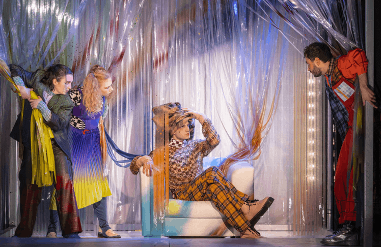 Fiesta 2023 v.l.n.r. Ines Maria Winklhofer, Juliette Larat, Ludwig Michael, Riccardo Pallotta  © Salzburger Festspiele/Marco Borrelli 
 