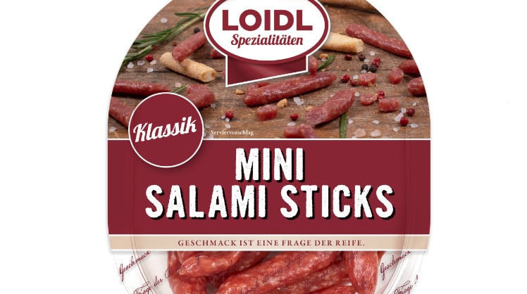 Der allzeit Klassiker: Der Loidl Mini-Salami-Sticks in der Sorte "klassik" © Loidl