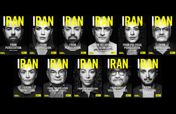 Weltweite Amnesty Kampagne von Demner, Merlicek & Bergmann DMB. "I ran from Iran" © Amnesty International DMB 