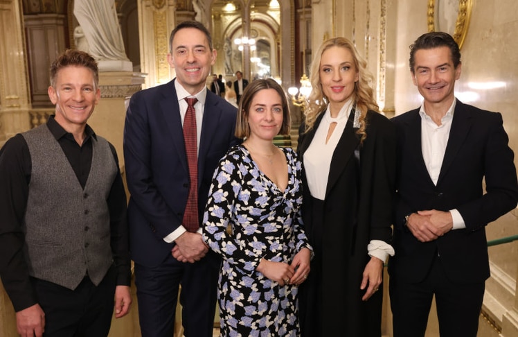 V.l.n.r.: Andi Knoll, 
Bogdan Roščić, Lisa Zuckerstätter, Liliane Klebow und Roland Weißmann © Katharina Schiffl