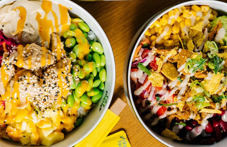 Fat Monk-planted.chicken Monk und Vegan Bowlrrito Monk © Fat Monk - Deli Bowls
 
