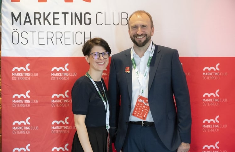 Regina Loster (Geschäftsführerin des Marketing Club Österreich) und Andreas Ladich (Präsident des Marketing Club Österreich) © Marketing Club Österreich