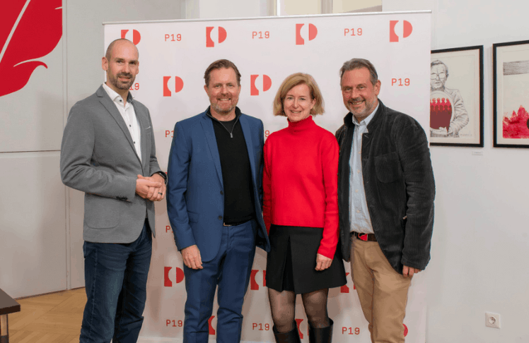 V.l.n.r.: Martin Sprengseis, Fredrik Neumann, Birgit Kraft-Kinz und Roland Toch © P19, Paris Tsitsos