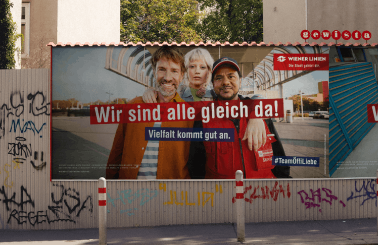 Die neue Kampagne der Wiener Linien verdeutlicht, dass ohne Vielfalt niemand weiterkommt © Obscura GmbH/ Marko Mestrovic/ Wiener Linien 