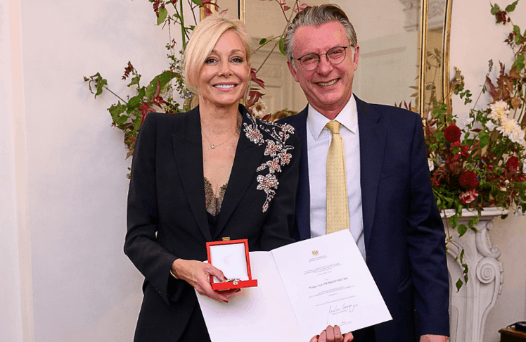 Nadja Swarovski und Botschafter Bernhard Wrabetz © Nick Harvey
