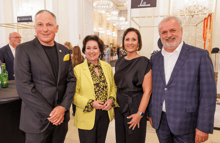 V.l.n.r.: Peter Syrch, Margarete Kriz-Zwittkovits, Sabine Jäger und Peter Engert © Design District / Roland Rudolph