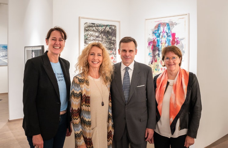 V.l.n.r.: Jasmin Gründling-Riener (TU Wien, Vizerektorin / Lehre), Sophie Zetter-Schwaiger (Stiftungsvorständin TU Wien Foundation), Robert Gulla (Stiftungsvorstand TU Wien Foundation) und Elfriede Baumann (Vorsitzende des Stiftungsvorstandes der TU Wien Foundation) © Paul Breuss