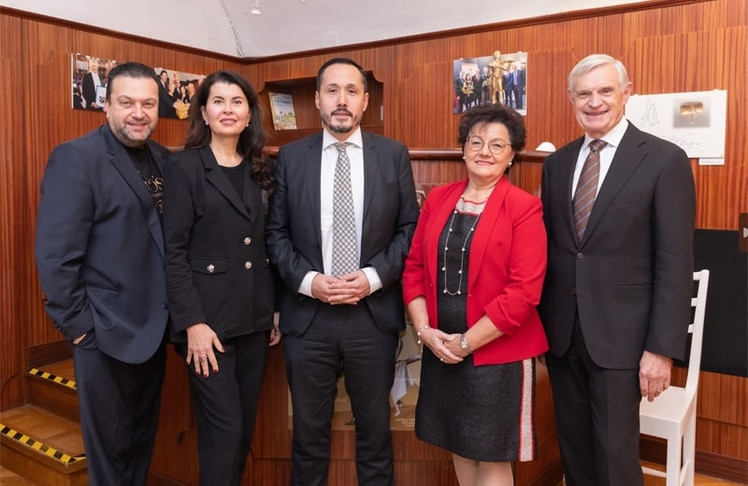 V.l.n.r Julius Darvas (Janoska), Zoryana Kushpler, Alexander T. Scheuwimmer, Elisabeth Koller-Galler und Thomas Schäfer Elmayer © Moni Fellner