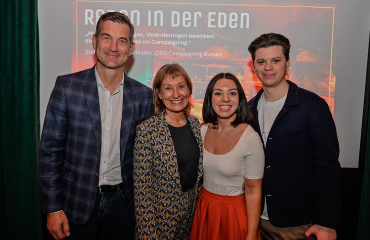 V.l.n.r.: Lukas Keller, Tietoevry, Eva Mandl, Himmelhoch PR, Stefanie Winkler-Schloffer, Campaigning Bureau und Maximilian Griehsler, Geschäftsführer Nova Kreativagentur © LEADERSNET/V. Greabu