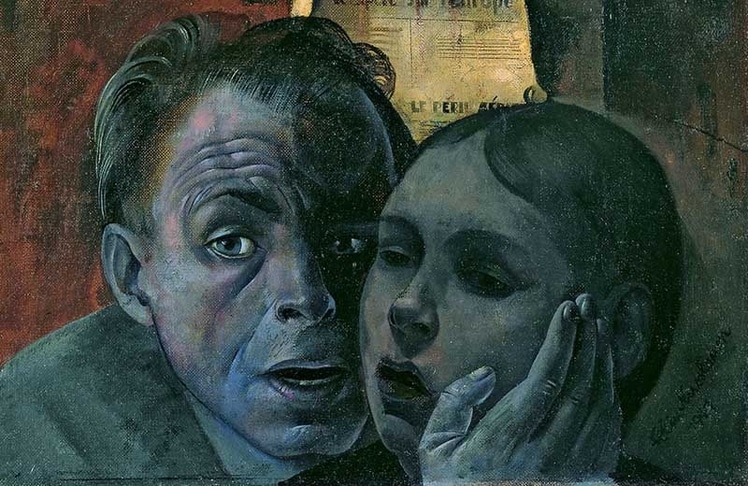 Felix Nussbaum: Angst (Selbstbildnis mit seiner Nichte Marianne), 1941. Öl auf Leinwand, 51 x 39,5 cm. © Museumsquartier Osnabrück, Foto Christian Grovermann