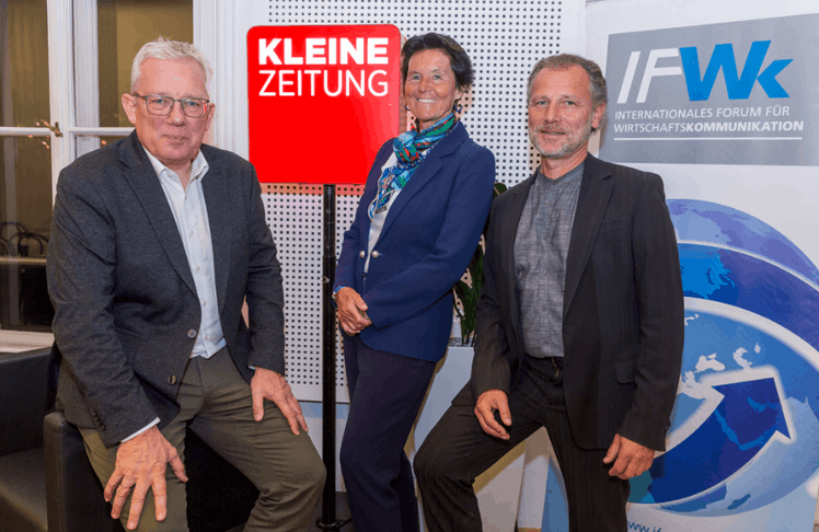 V.l.n.r.: Thomas Spann, Christine Catasta und Rudolf J. Melzer © LEADERSNET/ D. Mikkelsen
