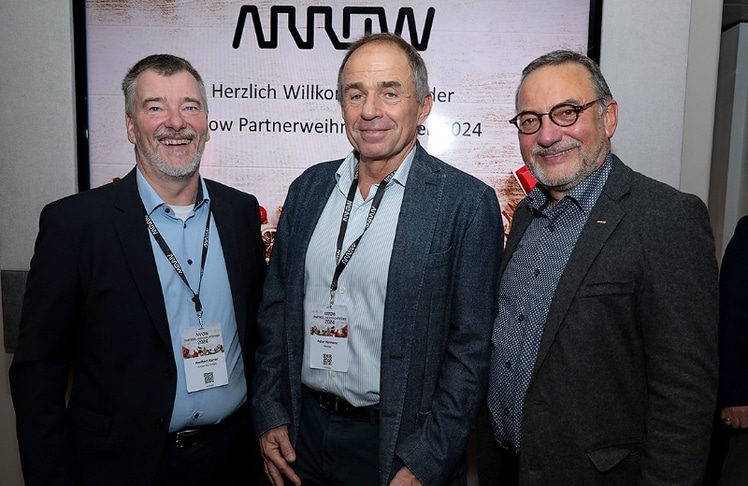 V.l.n.r.: Heribert Karrer (Arrow), Peter Hermann (Netapp) und Heinz Stiastny (Arrow) 