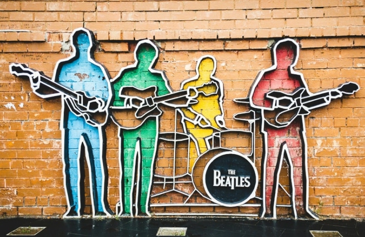 Die Beatles bestanden ursprünglich aus John Lennon, Paul McCartney, George Harrison und Ringo Starr