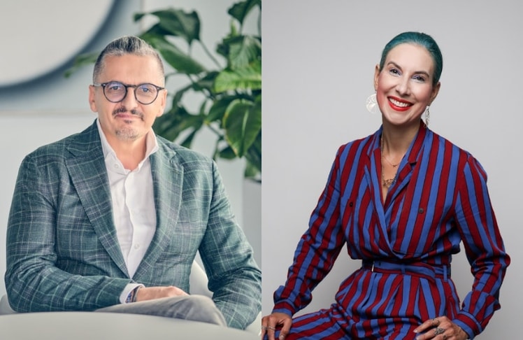 Slawomir Stepniewski (CEO dentsu Central Europe & Poland) und Karin Zimmermann (BX President dentsu EMEA)