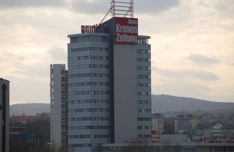 Das Redaktionsgebäude der Kronen Zeitung in Wien © Wikipedia/Trainler
