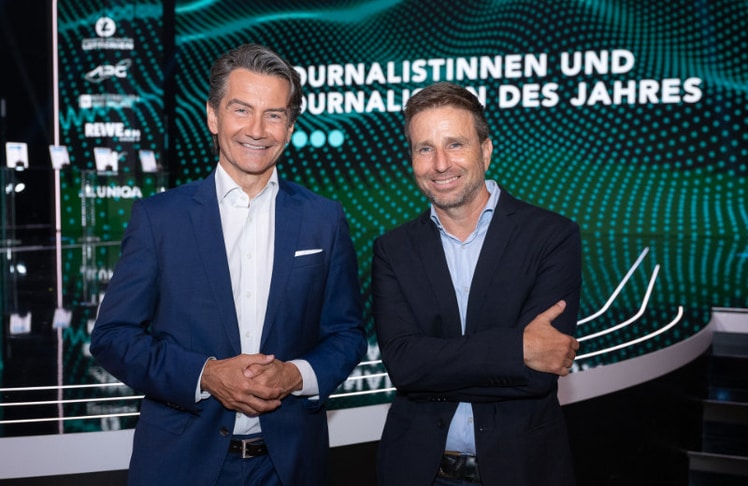 Roland Weißmann, Generaldirektor des Österreichischen Rundfunks (links) und Tim Cupal, ORF-Israel-Korrespondent und Journalist des Jahres © LEADERSNET/G. Rizar