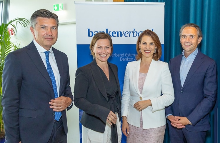 V.l.n.r: Robert Zadrazil, Sandra Baierl, Karoline Edtstadler und Gerald Resch © LEADERSNET/C. Mikas