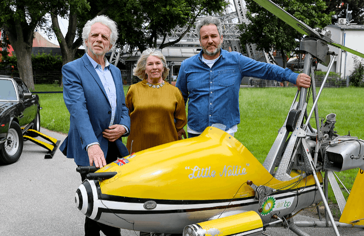 V.l.n.r.: Serge Grimaux (Organisator). Margaret Simmonds (EON, Produktionsfirma) und Nicolas Bornstein (Kurator) © LEADERSNET/ G. Langegger