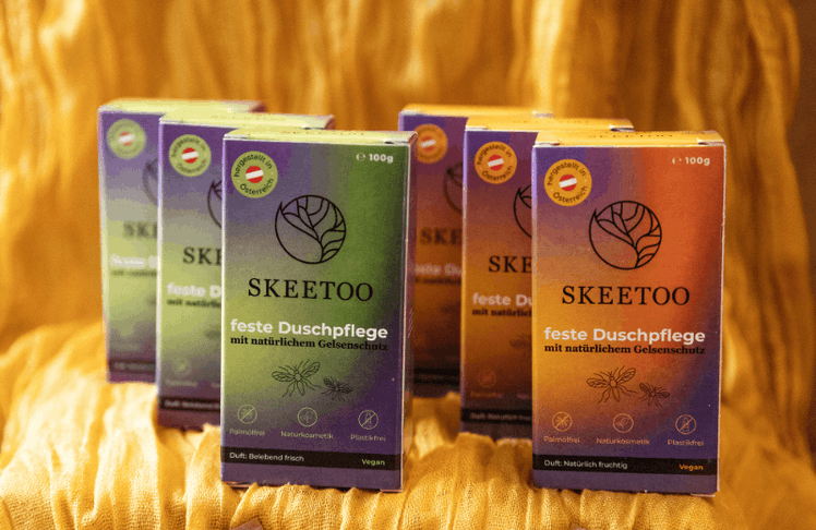 Die "Skeetoo"-Seife ist in zwei verschiedenen Duftrichtungen erhältlich © SKEETOO