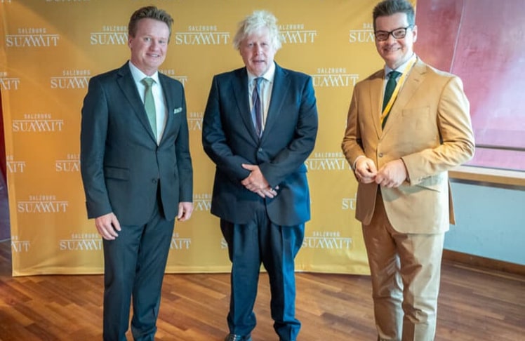 V.l.n.r.: Georg Knill, Boris Johnson und Christoph Neumayer © IV