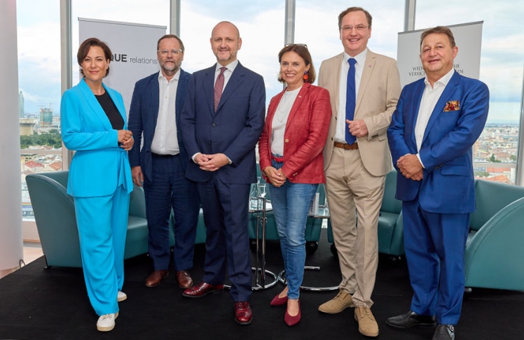 V.l.n.r.: Manuela Raidl, Sepp Schellhorn, Norbert Kettner, Susanne Kraus-Winkler, Bernd Hinteregger und Josef Kalina © Unique Relations/APA-Fotoservice/Ludwig Schedl