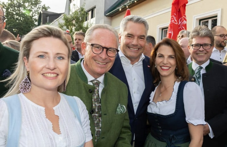 V.l.n.r.: Susanne Raab, Karl Mahrer, Karl Nehammer, Karoline Edtstadler und Martin Polaschek © LEADERSNET/Brunnhölzl
