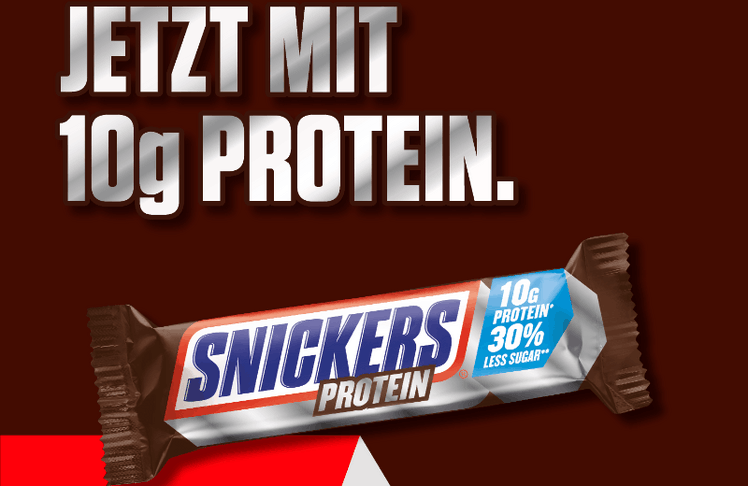 Mars und Snickers kommen mit einem gesteigerten Proteingehalt auf den Markt © Mars Wrigley 2024