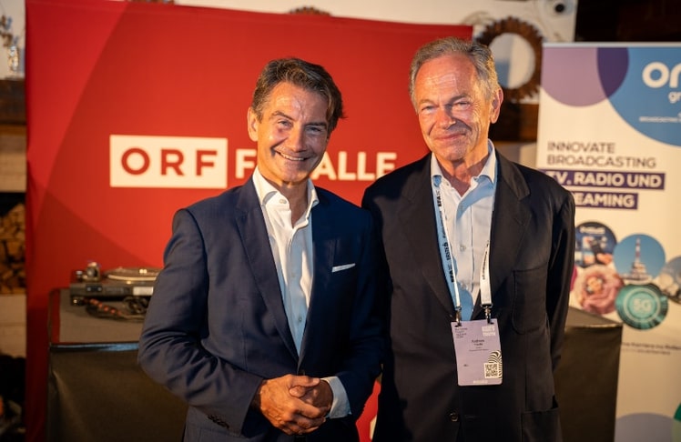 Roland Weißmann, ORF-Generaldirektor, (l.) und Andreas Treichl, Präsident Forum Alpbach © LEADERSNET / A. Rieck