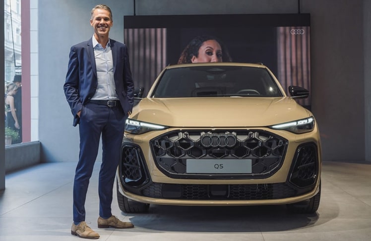 Thomas Beran im Audi House of Progress vorm neuen Q5 © Oliver Hirtenfelder