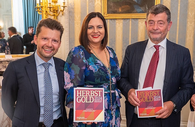 V.l.n.r.: Intendant Julian Rachlin, Landeshauptmann-Stellvertreter Astrid Eisenkopf und Vorstandsvorsitzender der Esterhazy Privatstiftung Stefan Ottrubay © Andreas Tischler