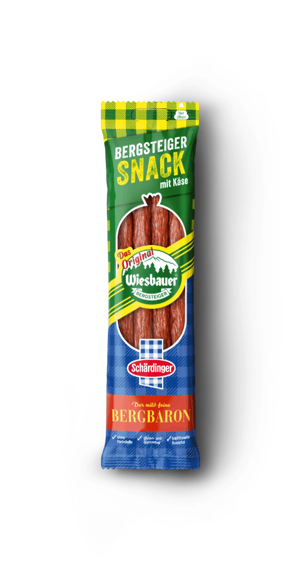 Bergsteiger mit Bergbaron Snackpackung © Schärdinger/ Wiesbauer