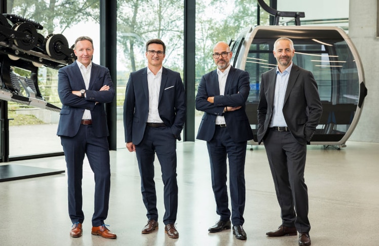 V.l.n.r.: Gerhard Gassner, Michael Köb, Thomas Pichler und Arno Inauen © Doppelmayr 